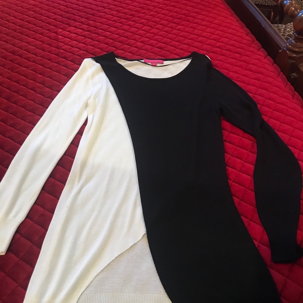 Knit two tone tunic/dress
